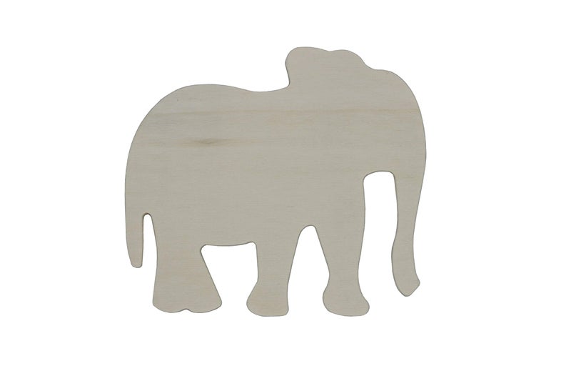 Creative HobbiesÂ® 4 Inch Unfinished Wooden Shapes - Ready to Paint or Decorate Wood Elephants | 12 Pack - Image 2